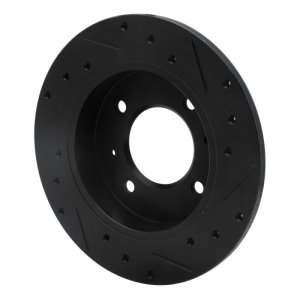 Hyundai Elantra Brake Rotor (1) - Rear Left - R1 Concepts - Drilled & Slotted - Black - `97-`06